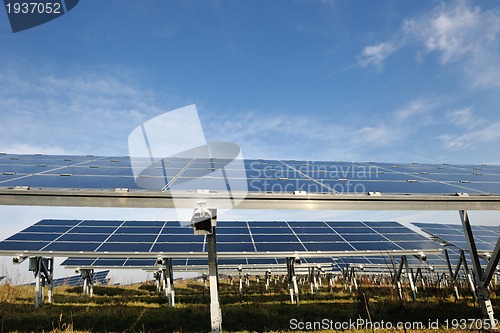 Image of solar panel renewable energy field