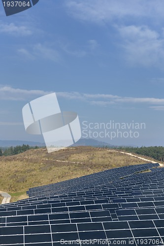 Image of solar panel renewable energy field