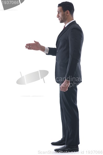 Image of business man giving you a hand shake