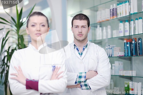 Image of pharmacy drugstore people team