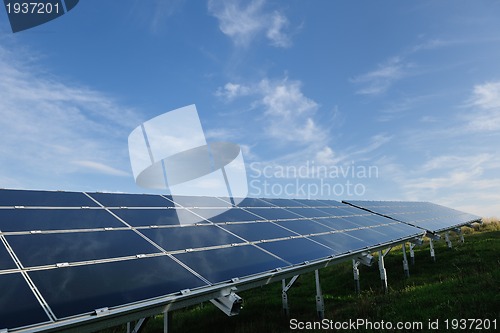 Image of solar panel renewable energy field