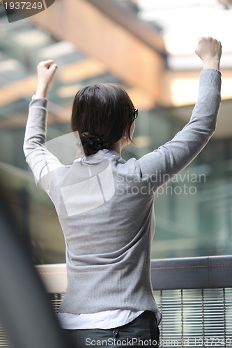 Image of business woman freedom