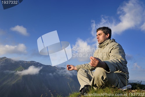 Image of fresh sunrise at mountain