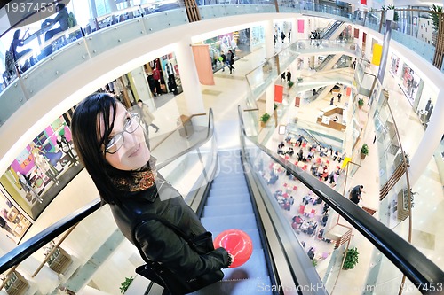 Image of happy woman shopping