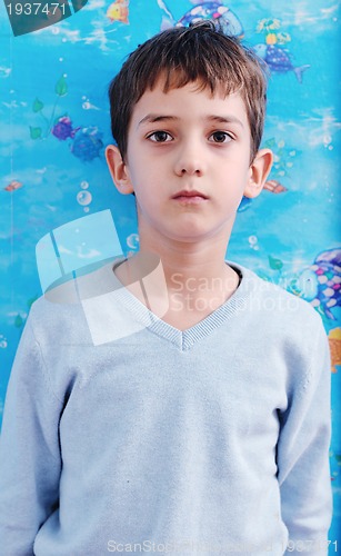 Image of portrait of child at home