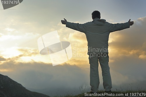 Image of fresh sunrise at mountain