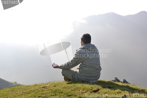 Image of fresh sunrise at mountain