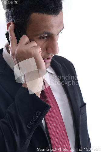 Image of business man with  mobile phone