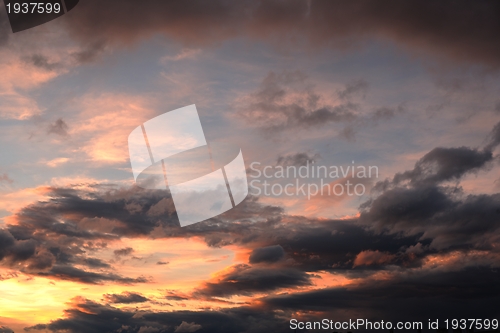 Image of Blue sky with clouds