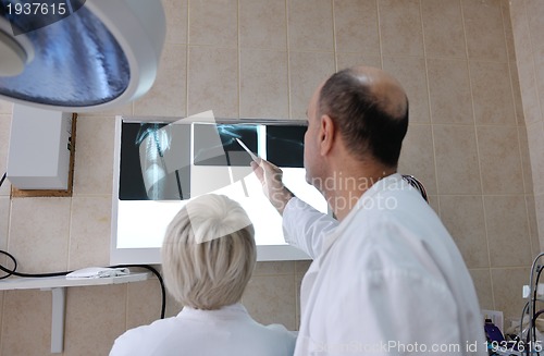 Image of veterinarian and assistant in a small animal clinic