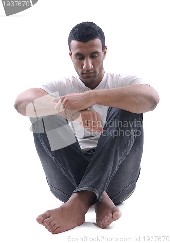 Image of portrait of relaxed young man