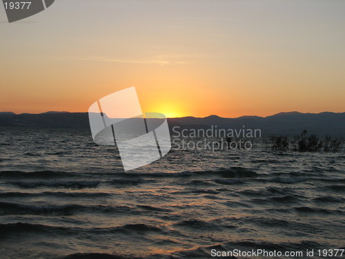 Image of Sunset on the sea of galilee