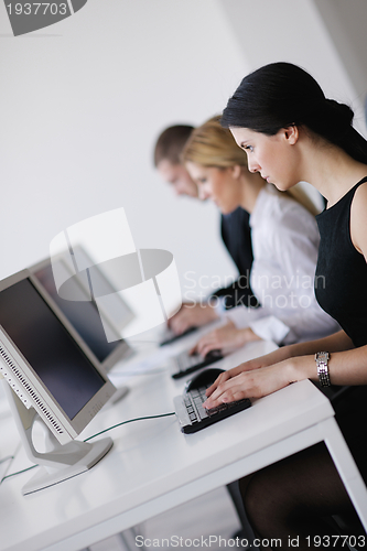 Image of business people group working in customer and helpdesk office