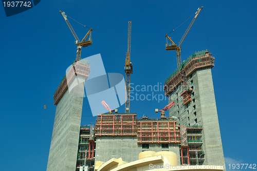 Image of Construction site with crane