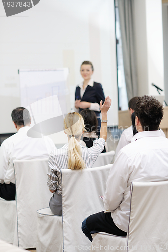 Image of business woman giving presentation