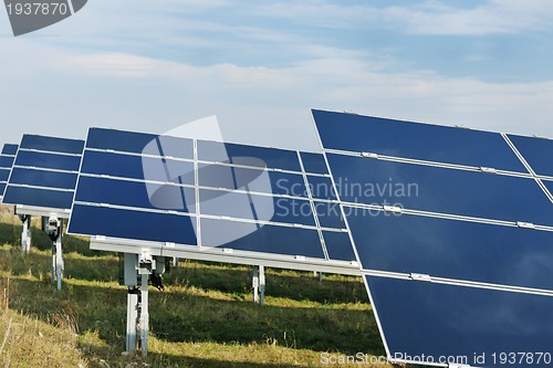 Image of solar panel renewable energy field