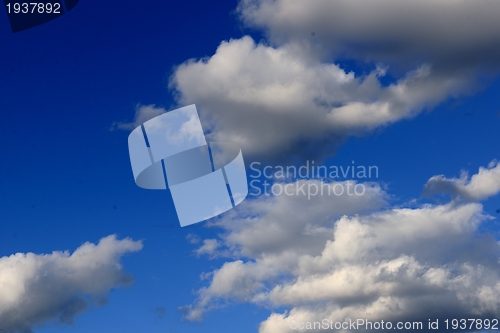 Image of Blue sky with clouds