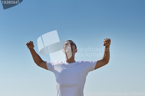 Image of man in wheat field