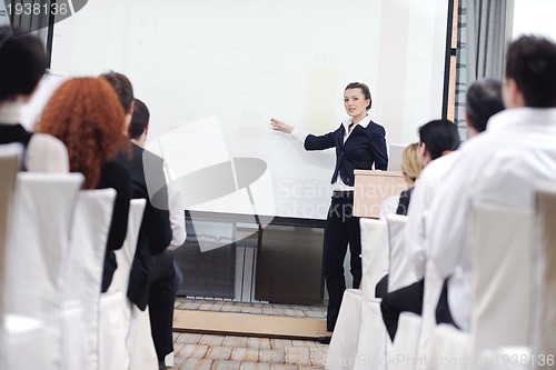 Image of business woman giving presentation