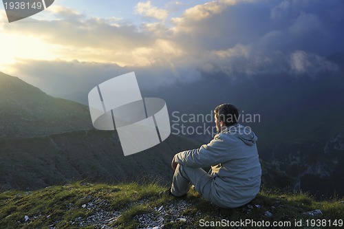 Image of fresh sunrise at mountain