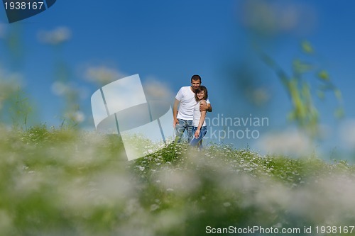 Image of happy couple in wheat field