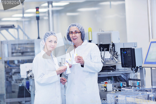 Image of medical factory and production indoor