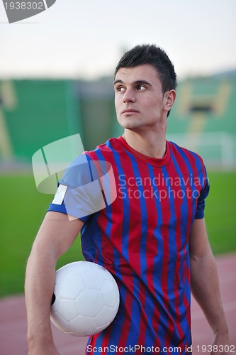 Image of soccer player portrait