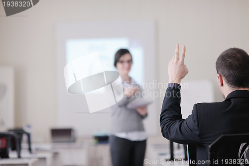 Image of business people group on seminar