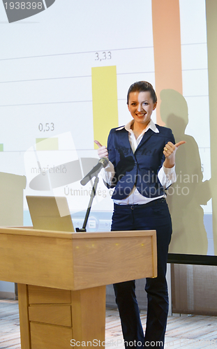 Image of business woman giving presentation