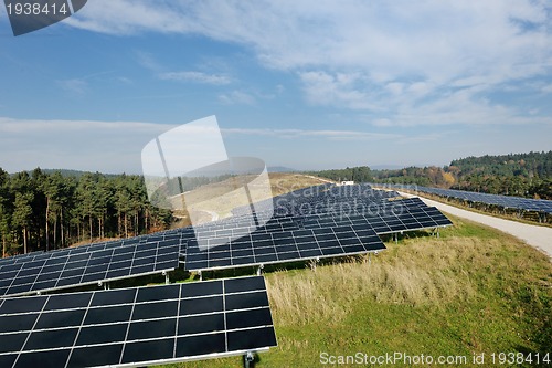 Image of solar panel renewable energy field