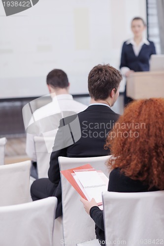 Image of business woman giving presentation