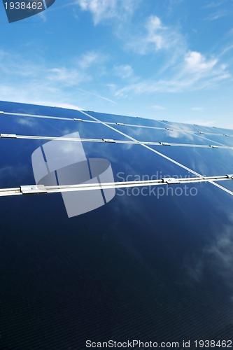 Image of solar panel renewable energy field