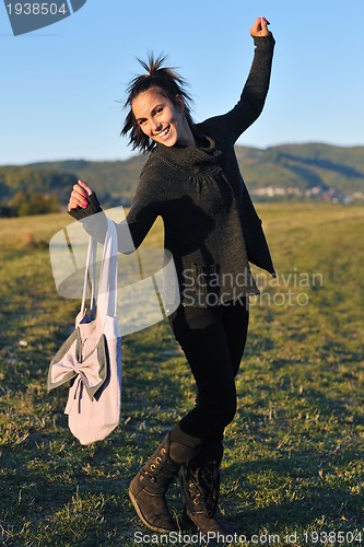 Image of group of teens have fun outdoor