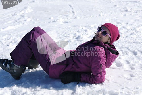 Image of winter woman ski