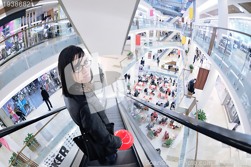 Image of happy woman shopping