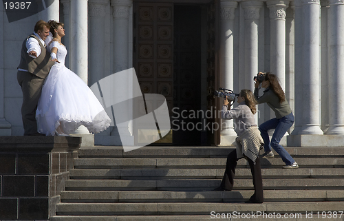 Image of happy wedding photo session