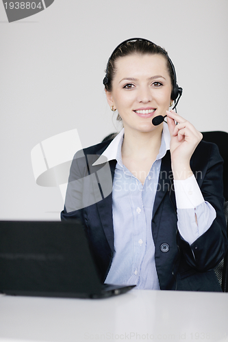 Image of business woman group with headphones