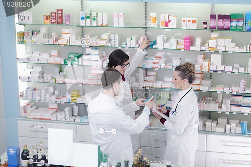 Image of pharmacy drugstore people team