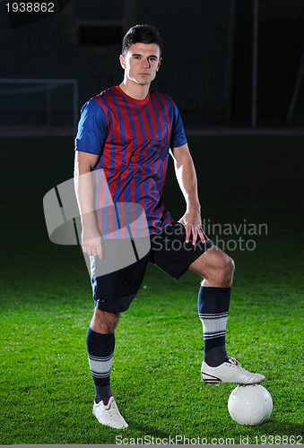 Image of soccer player portrait