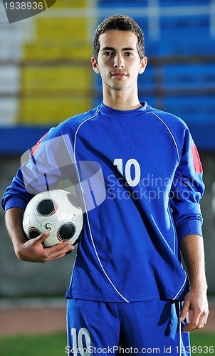 Image of soccer player portrait