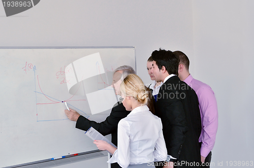 Image of Senior business man giving a presentation