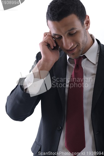 Image of business man with  mobile phone