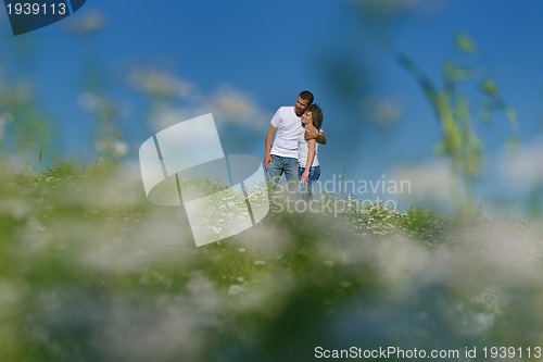 Image of happy couple in wheat field