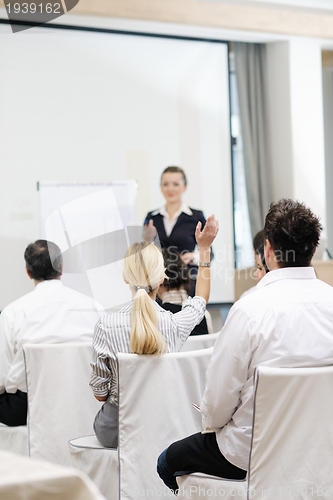 Image of business woman giving presentation