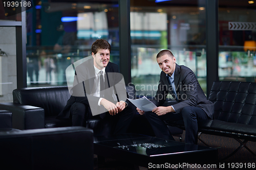 Image of business people making deal