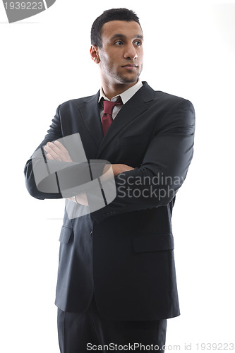 Image of business man isolated over white background