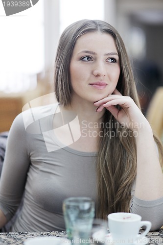 Image of portrait of a beautiful young woman