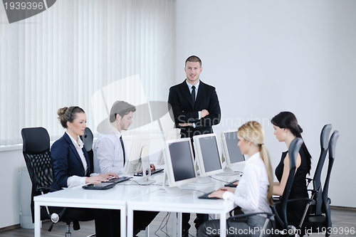 Image of business people group working in customer and helpdesk office