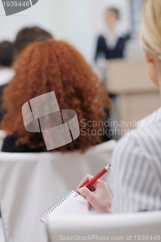 Image of business woman giving presentation