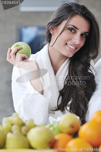 Image of young couple have fun in modern kitchen